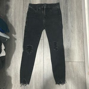 AE high waisted skinny ripped jeans size 00 x-short